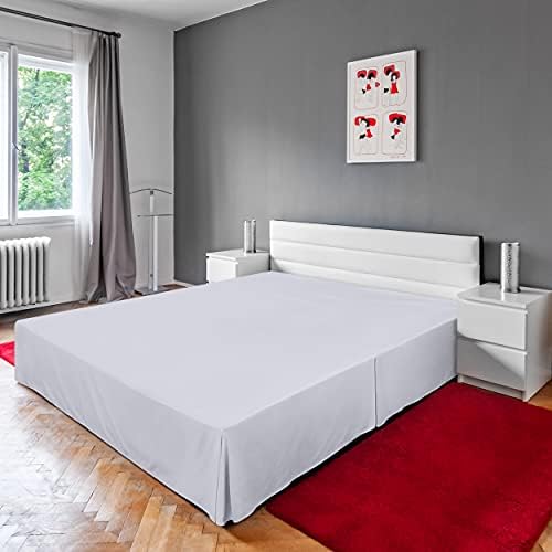 Utopia Bedding Queen Bed Skirt - 20 Pack - Soft Quadruple Pleated Ruffle - Easy Fit with 16 Inch Tailored Drop - Hotel & B&B Quality, Shrinkage and Fade Resistant (Queen, White)