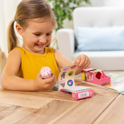 Melissa & Doug Sticker Wow!™ Ice Cream Bundle: 24-Page Activity Book, Refillable Sticker Stamper, Mini Pad, 500 Stickers, Arts and Crafts for Kids Ages 3+