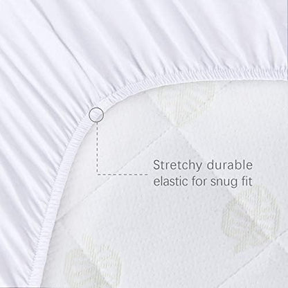 Waterproof Bassinet Mattress Pad Cover Compatible with Baby Delight Beside Me Dreamer Bassinet, 2 Pack, Ultra Soft Surface, Breathable and Easy Care