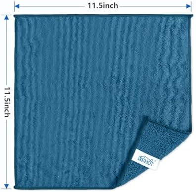 HOMEXCEL Navy Blue Microfiber Cleaning Cloth, 50 Pack Cleaning Towels for Kitchen, Lint Scratch Free, Highly Absorbent, and Reusable Cleaning Rags for House, Window and Glass, Cars, 11.5 X11.5 inch
