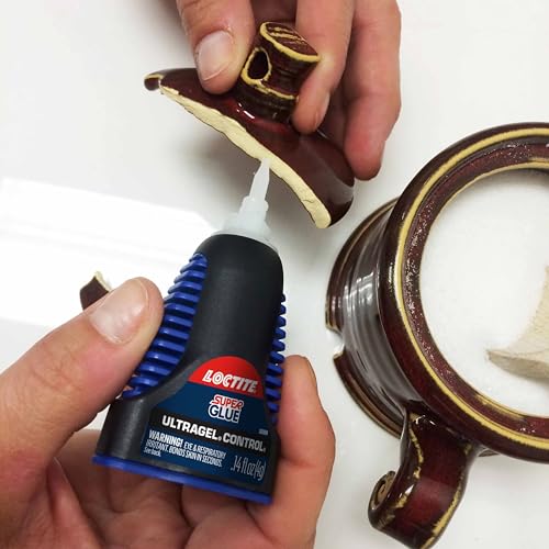 Loctite Super Glue Ultra Gel Control, Clear, 0.14 fl oz Bottle, 12 Pack - Superglue for Plastic, Wood, Metal, Crafts & Repair, Cyanoacrylate Adhesive Instant Glue, Quick Dry