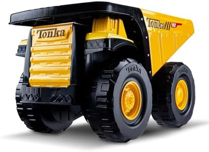 Tonka Steel Classics Toughest Mighty Dump Truck - Made with Steel & Sturdy Plastic, Large Yellow Toy Construction Truck, Boys and Girls, Kids, Toddlers, Ages 3+