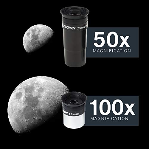 Celestron – AstroMaster 114EQ Newtonian Telescope – Manual Reflector for Beginners – Aluminized Mirror – Adjustable-Height Tripod – Includes Accessories Plus Astronomy Software Package
