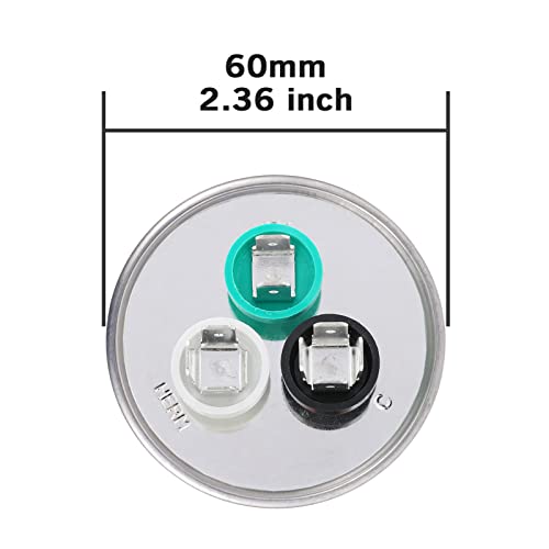 50/7.5 uF 50+7.5 MFD 370V or 440V Dual Run Start Round A/C Capacitor CBB65 CBB65B Air Conditioner Capacitors for AC Unit Fan Motor Start or Heat Pump or Condenser Straight Cool