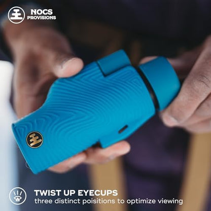 Nocs Provisions Field Tube 8x32 Waterproof Monocular, 8X Magnification Telescope, Bak4 Prism, Wide Field of View for Bird Watching, Backpacking & Wildlife Viewing - Corsican Blue