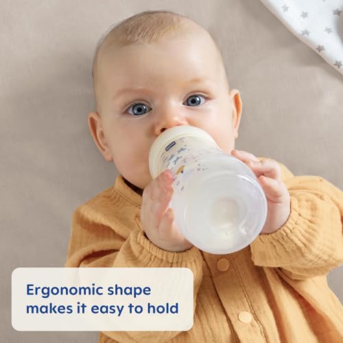 MAM Easy Active Baby Bottles 11 oz with Bonus Nipple, Fast Flow Skinsoft Silicone Nipple with Wide Neck Ergonomic Design, Easy to Hold, BPA-Free Bottles with Leak-Proof Caps for 4+ Months Baby, Boy