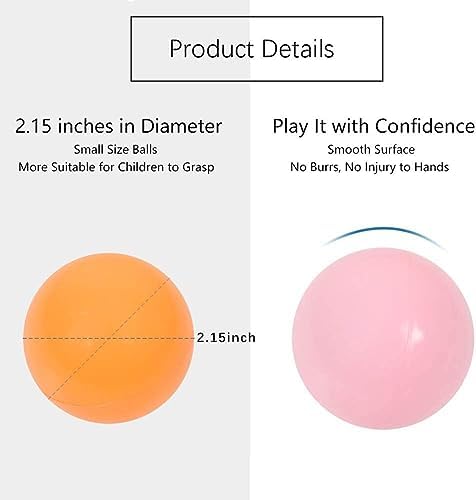 MoonxHome Ball Pit Balls for Toddlers, BPA Free Crush Proof Plastic Toy Balls for Ball Pit, Children's Pool Water Toys, Macaron Ocean Balls for Play Tent 2.15 Inch Pack of 100…