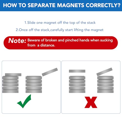 LOVIMAG Super Strong Neodymium Disc Magnets, Powerful Rare Earth Magnets with Double-Sided Adhesive for Fridge, DIY, Building, Scientific, Craft, and Office - 1.26 inch x 1/8 inch, Pack of 150