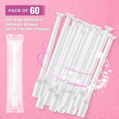 (60 Counts) Nieteyrue Suppository Applicator for Women Fit to Size 00 Cap-sules Soft Tip Auxiliary Tool for Pills Feminine Care Tablet Applicators Individually Wrapped