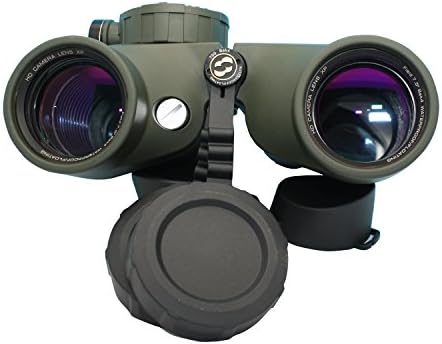 Hooway 7x50 HD Waterproof Military Marine Binoculars w/Internal Rangefinder & Compass for,Bird Watching,Boating and More(Army Green) …