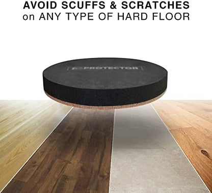 Felt Furniture Sliders Hardwood Floors X-PROTECTOR – 8 PCS 4 3/4 inch Furniture Sliders – Heavy Duty Felt Sliders Hard Surfaces – Move Your Furniture Easily & Safely!