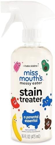 Miss Mouth's Messy Eater Stain Treater Spray - 16oz Stain Remover - Newborn & Baby Essentials - No Dry Cleaning Food, Grease, Coffee Off Laundry, Underwear, Fabric