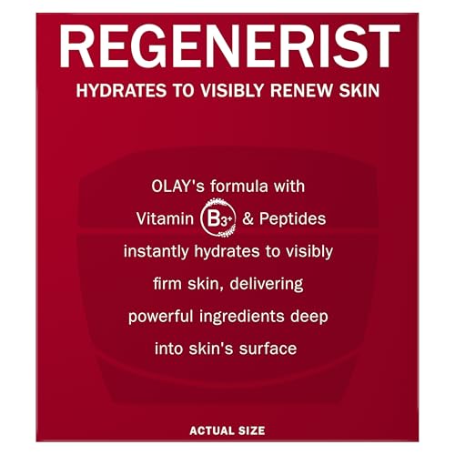 Olay Face Moisturizer, Regenerist Micro-Sculpting Facial Cream for Women - Instant Hydration, Anti-Aging, Anti-Wrinkle, Firming Skin Care - Hyaluronic Acid, Niacinamide, Amino Peptides, 1.7 Oz