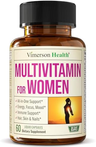Multivitamin for Women – Essential Womens Multivitamins & Multiminerals 60 Liquid Capsules with Vitamin B12, A, D, C, Zinc, Magnesium & More for Total Wellness – 29 Key Nutrients & Vitamins for Women