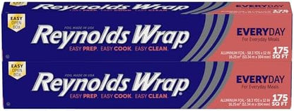 Reynolds Wrap Standard Aluminum Foil, 2 boxes of 175 Square Feet (350 Total)