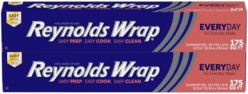 Reynolds Wrap Standard Aluminum Foil, 2 boxes of 175 Square Feet (350 Total)