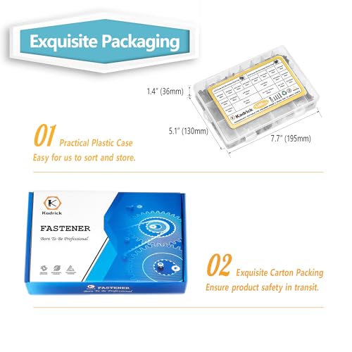 Kadrick Metric Screws Assortment,1400 Pcs M4 Screws Nuts Washers Assortment M4x6MM-40MM, Hex Socket Button & Cap Head M4 Machine Bolts Kit, 12.9 & 10.9 Grade Black Alloy Steel for 3D Printing