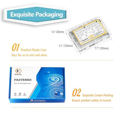 Kadrick Metric Screws Assortment,1400 Pcs M4 Screws Nuts Washers Assortment M4x6MM-40MM, Hex Socket Button & Cap Head M4 Machine Bolts Kit, 12.9 & 10.9 Grade Black Alloy Steel for 3D Printing