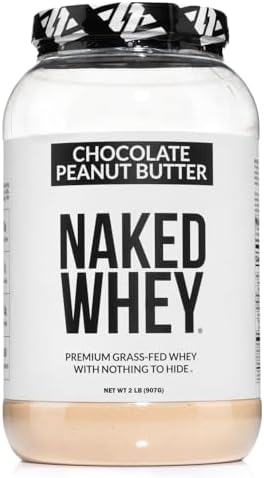 Whey Chocolate Peanut Butter Protein Powder, Grass Fed Whey, No GMO, No Soy, and Gluten Free. Nothing Artificial, Aid Growth and Recovery - 21 Servings