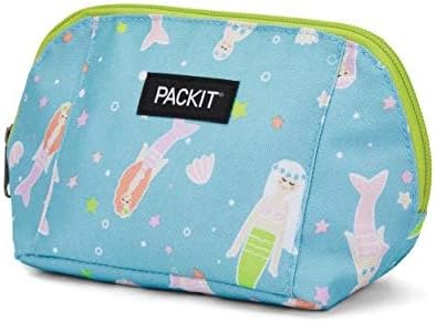 PackIt Freezable Snack Bag, Mermaids, Built with EcoFreeze Technology, Foldable, Reusable, Zip Closure Locks in Cool Dry Air, for all Ages, and Fresh Snacks On the Go