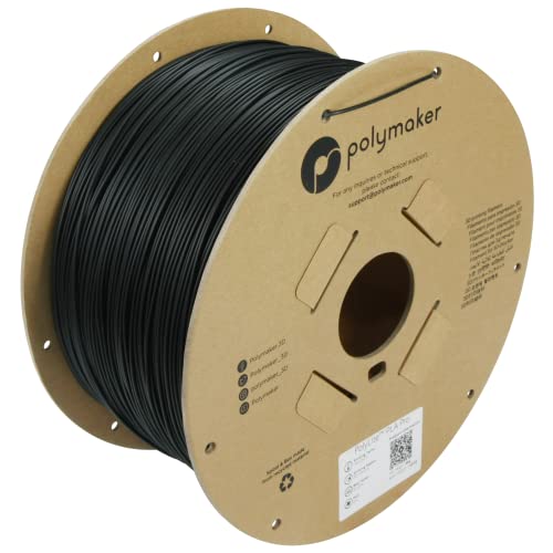 Polymaker PLA PRO Filament 1.75mm 3kg, Tough & High Rigidity Black 3D Printing Filament, PolyLite PLA PRO 3D Printer Filament 1.75mm, Print with Most 3D Printers