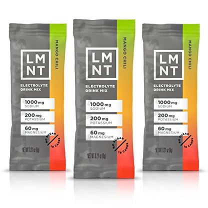 LMNT Zero Sugar Electrolytes - Mango Chili Salt | Drink Mix | 30 Count