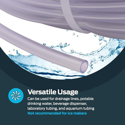 Eastman 0.17 Inch ID (1/4 Inch OD) PVC Clear Vinyl Tubing, 150 Foot Length, 98616