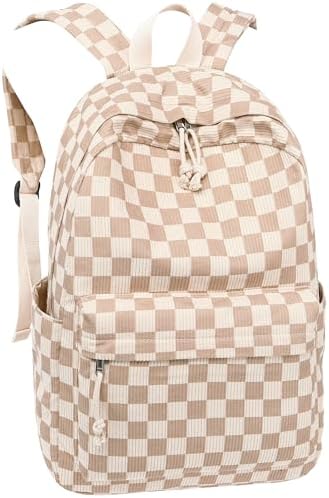 School Backpack for Teen Girls Bookbags Elementary High School Corduroy Laptop Bags Women Travel Daypacks