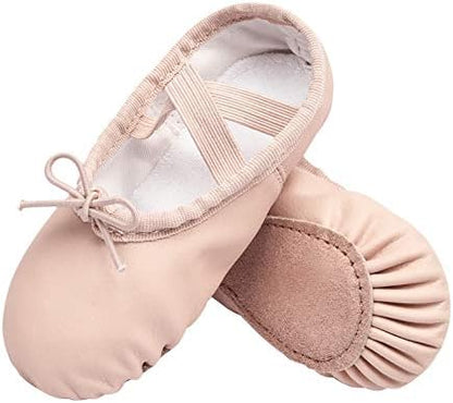 Stelle Ballet Shoes for Girls Toddler Ballet Slippers Soft Leather Boys Dance Shoes for Toddler/Little Kid/Big Kid