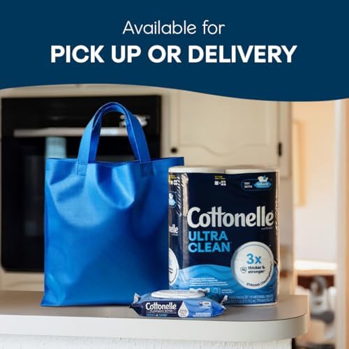 Cottonelle Ultra Clean Toilet Paper with Active CleaningRipples Texture, Strong Bath Tissue, 24 Family Mega Rolls = 132 Regular Rolls (4 Packs of 6)