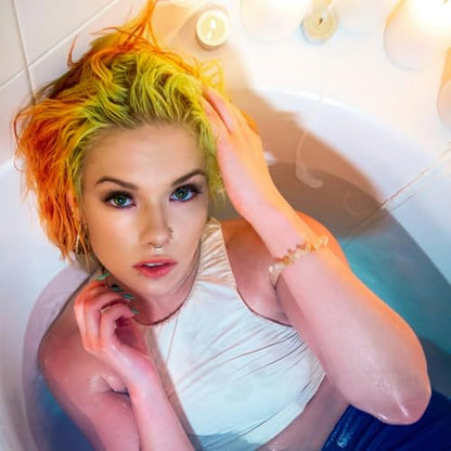 Arctic Fox Semi-Permanent Hair Dye, Neon Yellow, UV Reactive, Vegan & Cruelty-Free, Ammonia-Free, Conditioning Formula, Long Lasting, For All Hair Types, 8 Fl Oz (Pack of 2)