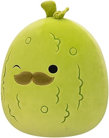 Squishmallows Original 12-Inch Charles Pickle with Mustache - Medium-Sized Ultrasoft Official Jazwares Plush