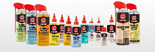 3-IN-ONE Professional Garage Door Lubricant with Smart Straw Sprays 2 Ways, 11 OZ Twin Pack, 100584, Clear