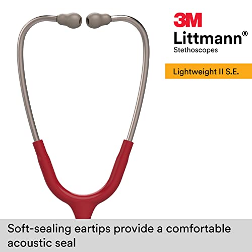 3M Littmann Lightweight II S.E. Stethoscope, 2451, 28" Burgundy Tube