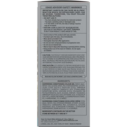 L'Oreal Paris Feria Multi-Faceted Shimmering Permanent Hair Color, 100 Pure Diamond, Hair Dye Kit, Pack of 2