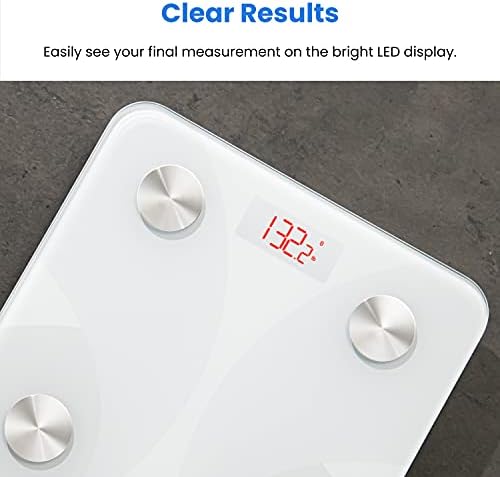 Etekcity Scale for Body Weight, Smart Digital Bathroom Weighing Scales with Body Fat and Water Weight for People, Bluetooth BMI Electronic Body Analyzer Machine, 400lb