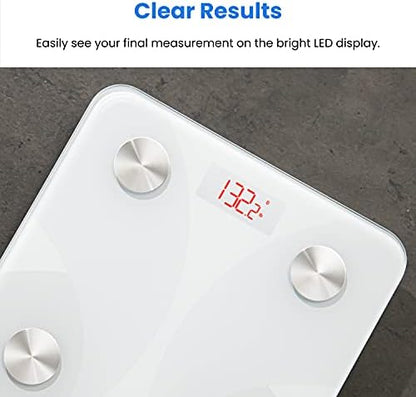 Etekcity Scale for Body Weight, Smart Digital Bathroom Weighing Scales with Body Fat and Water Weight for People, Bluetooth BMI Electronic Body Analyzer Machine, 400lb