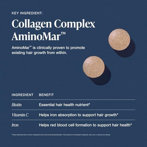 Viviscal Hair Growth Supplements for Women, Thicker Fuller Hair Support for Thinning Hair and Hair Loss, with Biotin and Marine Collagen, Drug-Free, 180 Tablets, 90-Day Supply