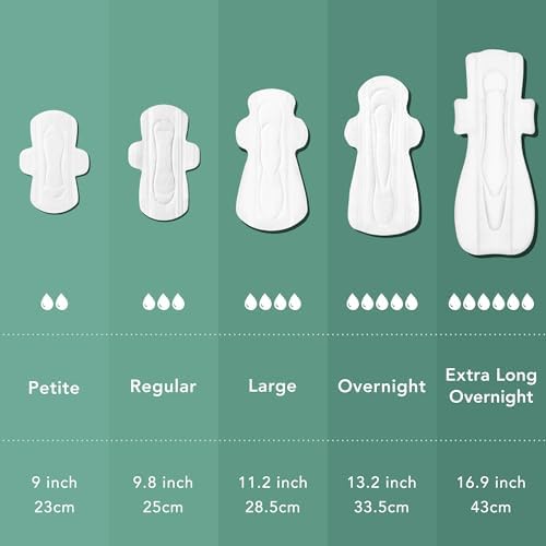 Rael Organic Cotton Cover Pads with Wings - Regular Absorbency, Unscented, Ultra Thin for Women (Regular, 42 Count)