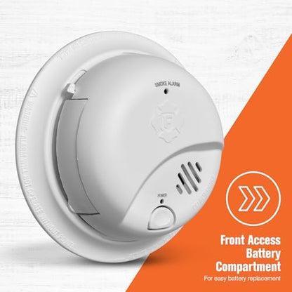 First Alert Smoke Alarm, Battery-Operated Detector with Test & Silence Button, SMI100, 1-Pack