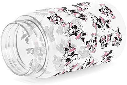 Simple Modern Disney Minnie Mouse Kids Water Bottle Plastic BPA-Free Tritan Cup with Leak Proof Straw Lid | Reusable and Durable for Toddlers, Girls | Summit Collection | 12oz, Minnie Mouse Retro