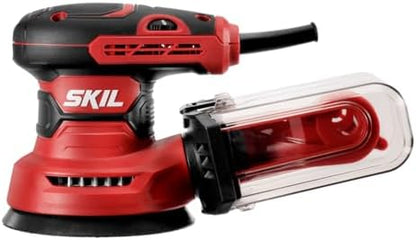 SKIL 5” Random Orbital Sander with Cyclonic Dust Box & 3pc Sanding Sheet - SR211601, Multicolor
