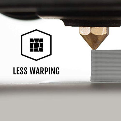 HATCHBOX 1.75mm Cool Gray PLA 3D Printer Filament, 1 KG Spool, Dimensional Accuracy +/- 0.03 mm, 3D Printing Filament