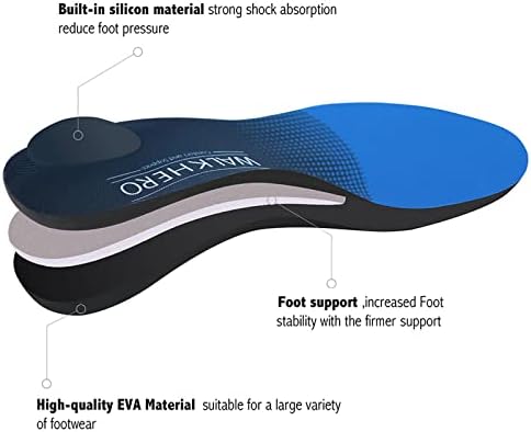 Plantar Fasciitis Insoles for Men Women - Orthotics Inserts, Shoe Insoles Arch Support Flat Feet Inserts Work Boot Insoles for Standing All Day (Mens 9-9 1/2 | Womens 11-11 1/2)