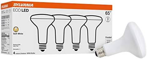 SYLVANIA ECO LED BR30 Light Bulb, 65W = 10W, Dimmable, Frosted Finish, 650 Lumens, 2700K, Soft White - 4 Pack (40870)
