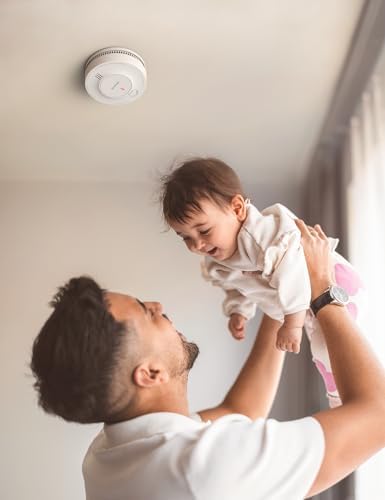 X-Sense Smoke Alarm, 10-Year Battery Fire Alarm Smoke Detector with LED Indicator & Silence Button, SD2J0AX, 3-Pack