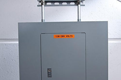 Brady Authentic (M21-750-595-OR) All-Weather Vinyl Label for Indoor/Outdoor ID, Lab and Equipment Labeling, Black on Orange- For M210, M210-LAB, M211, BMP21-PLUS and BMP21-LAB Printers, .75" W, 21' L