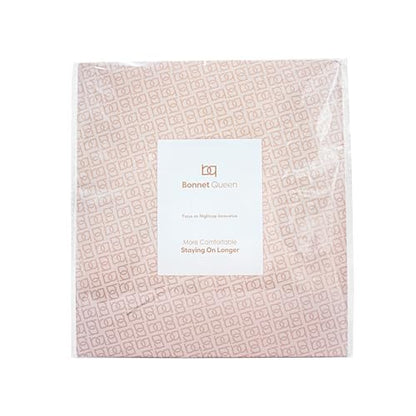 BONNET QUEEN 2Pcs Pack Silk Bonnet for Sleeping Satin Bonnet Hair Bonnet with Tie Band Sleep Bonnet Men Bonnet for Women Curly Hair Brown Champagne