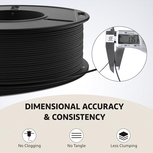 ELEGOO 250g Matte PLA Filament Bundle 1.75mm, 8 Colors 3D Printer Filaments Dimensional Accuracy +/- 0.02mm, 8 Pack 250g Spool Multicolors Fits for Most FDM 3D Printers