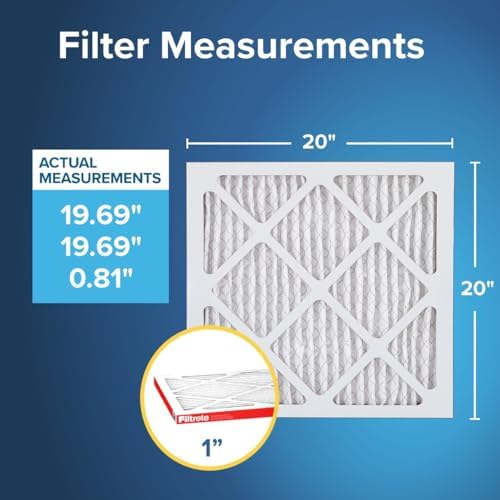 Filtrete 20x20x1 AC Furnace Air Filter, MERV 11, MPR 1000, Micro Allergen Defense, 3-Month Pleated 1-Inch Electrostatic Air Cleaning Filter, 2 Pack (Actual Size 19.719 x 19.719 x 0.84 in)